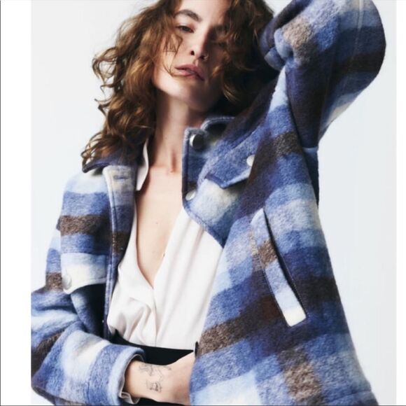 Zara Plaid Premium Overshirt - Picture 6 of 7